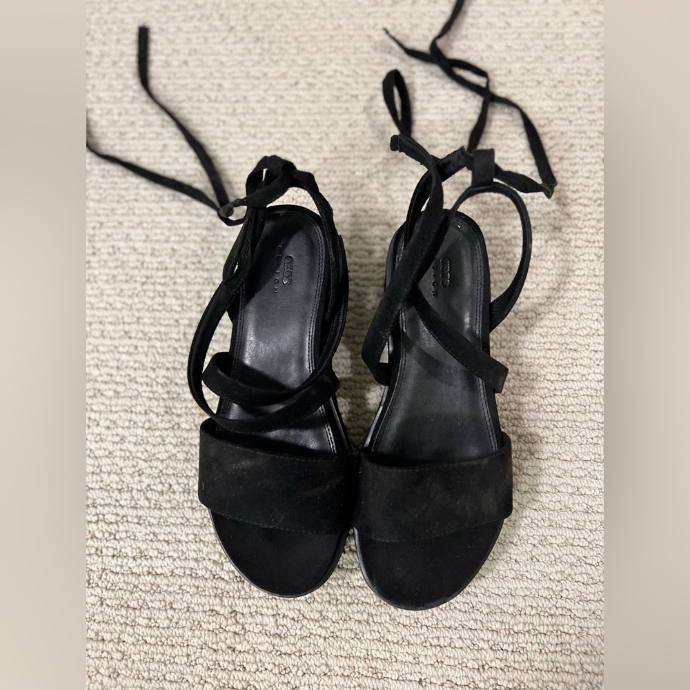 ASOS Design Tessa Tie Leg Flatform Sandals
